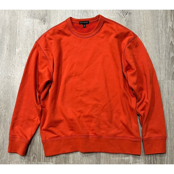 Banana Republic Other - Banana Republic Sweater Mens Medium Orange Pullover‎ Heavy Boxy Crewneck Sweater